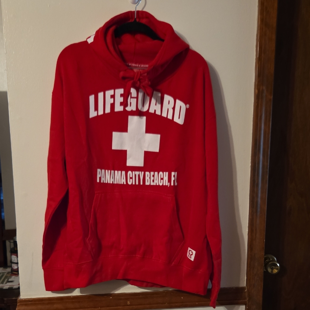 Red Lifeguard Crew Neck Sweater